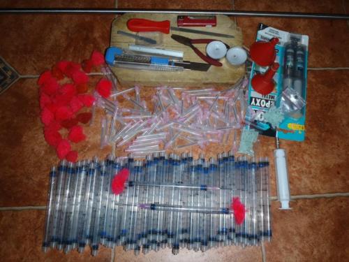 Homemade dart syringes  and the material required 